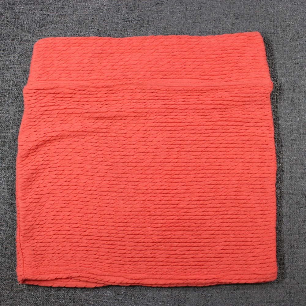 Cotton‎ On Charlene Textured Tube Skirt Washed Orange Mini Bodycon L 216339-60